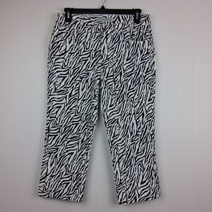 Chicos Ultimate Fit Zebra Capri Cropped Jeans 2 - 12